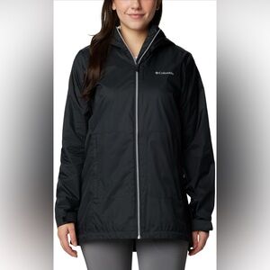 Columbia Women's Black Lined Rain Jacket
